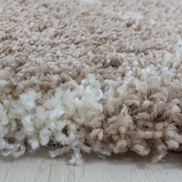 Ayyildiz, Chlupatý kusový koberec Salsa Shaggy 3201 beige | Béžová Typ: Kruh 120 cm