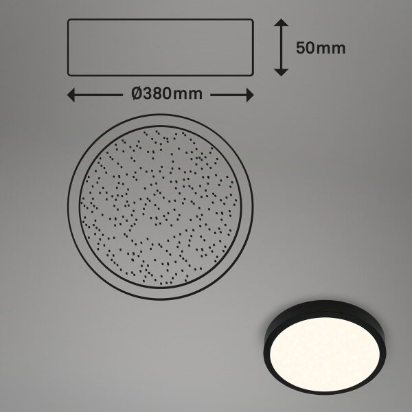 Briloner 3704-015- LED Stmívatelné stropní svítidlo RUNA LED/22W/230V černá + DO