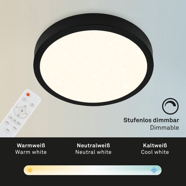 Briloner 3704-015- LED Stmívatelné stropní svítidlo RUNA LED/22W/230V černá + DO