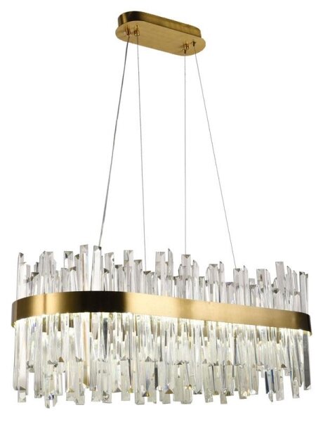 LED Stmívatelný křišťálový lustr na lanku LED/90W/230V + dálkové ovládání