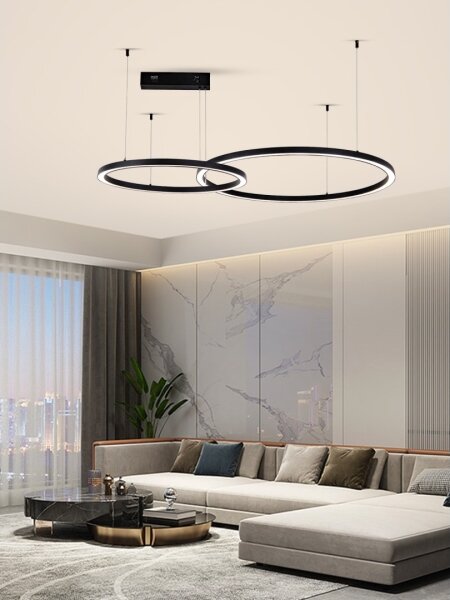 Immax NEO 07216L - LED Stmívatelný lustr FINO 93W/230V 60/80cm černá Tuya+DO
