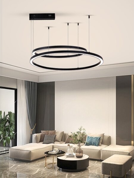 Immax NEO 07216L - LED Stmívatelný lustr FINO 93W/230V 60/80cm černá Tuya+DO