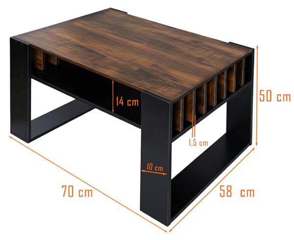 Velaco Konferenční kávový stolek TAB 4 70, dub/černá