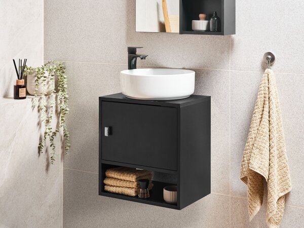 Nástěnná skříňka pod umyvadlo LIMERIA 45 cm Černá