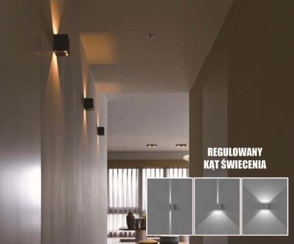 LED Venkovní nástěnné svítidlo KREON 2xLED/3W/230V IP54 4000K černá