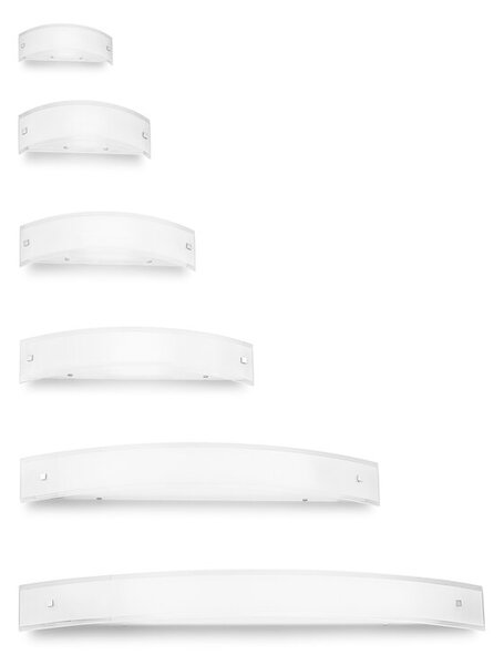 LineaLight Nástěnné svítidlo Mille 6845 – průhledné/bílé 18cm