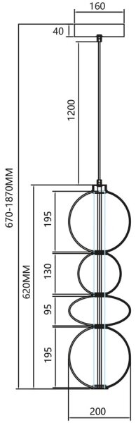 LED Lustr na lanku DAPHNE LED/36W/230V zlatá