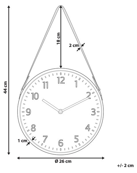 Nástěnné hodiny RENENS 26 cm Hnědá