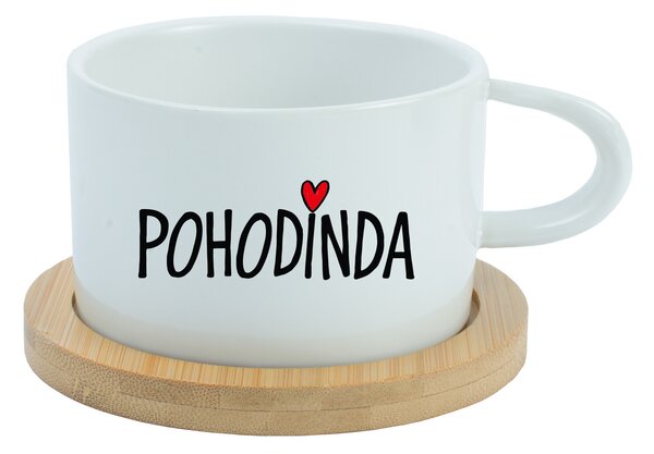 POHODINDA - bílý hrníček makronka 200 ml