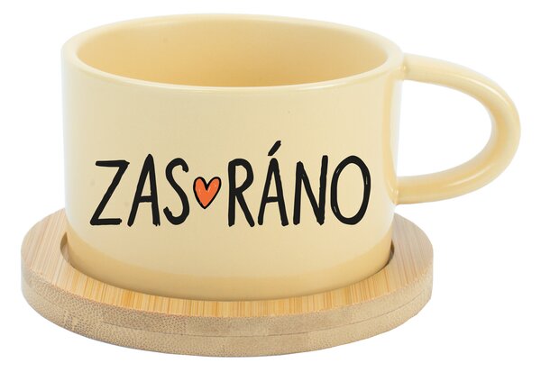 ZAS_RÁNO - žlutý hrníček makronka 200 ml