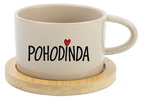 POHODINDA - krémový hrníček makronka 200 ml