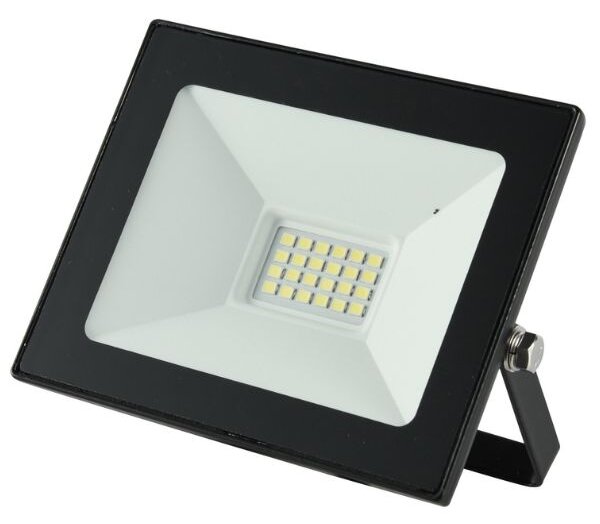 Ultratenký LED reflektor černý 20W 1600lm, studená barva světla