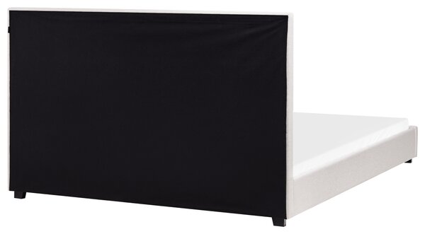 Postel Tkanina ROUEN 180 x 200 cm Světle béžová