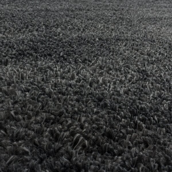 Ayyildiz, Kusový koberec Fluffy Shaggy 3500 grey kruh, 80x80 (průměr) kruh, šedá, ložnice