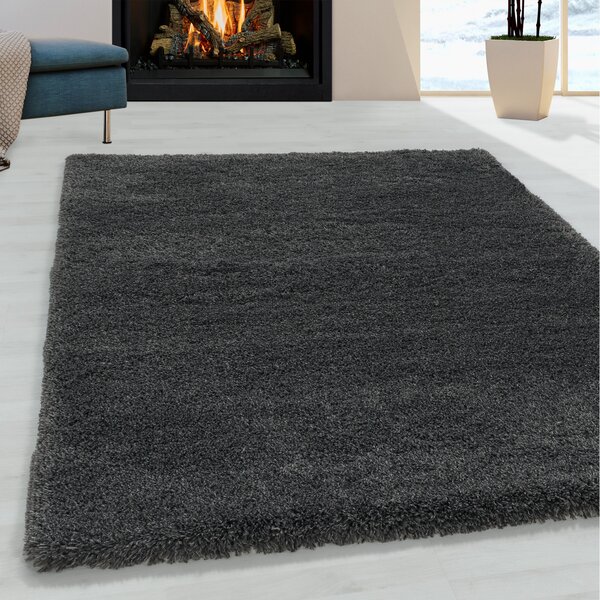 Ayyildiz, Kusový koberec Fluffy Shaggy 3500 grey, 60x110, šedá, ložnice