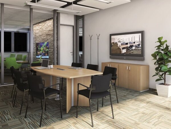 Konferenční stůl Pro Office 80x180x74,2 cm Barva: Hruška