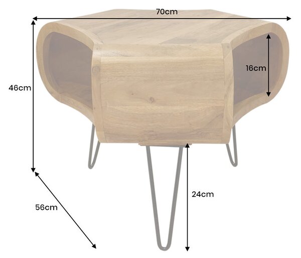 Konferenční stolek SPIN 70 CM masiv akácie honey Nábytek | Obývací pokoj | Konferenční stolky | Kulaté