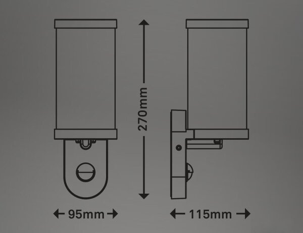 Briloner 3628-016 - Venkovní nástěnné svítidlo 1xE27/12W/230V IP44 bílá