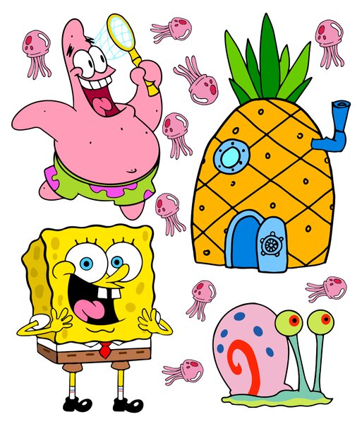 Samolepka na zeď "SpongeBob"