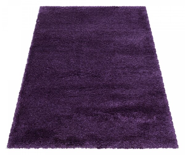 Ayyildiz, Kusový koberec Fluffy Shaggy 3500 lila, 200x290, fialová, ložnice
