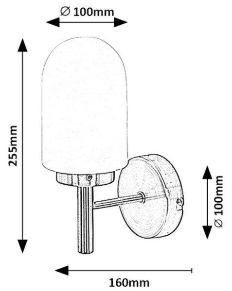Rabalux 71060 - Koupelnové nástěnné svítidlo ZENKAI 1xE14/10W/230V IP44 bronz