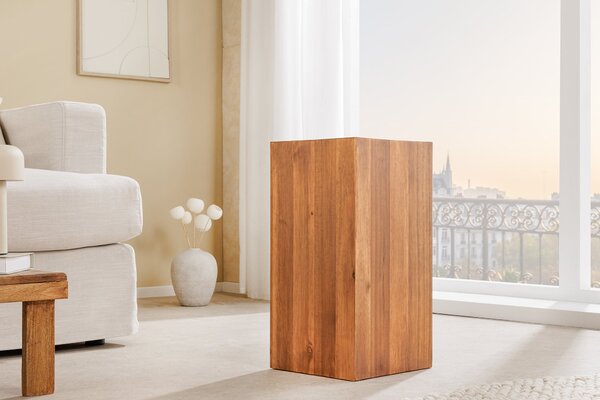 Odkládací panel COLUMNA BROWN 50 CM masiv akácie Nábytek | Doplňkový nábytek | Odkládací stolky