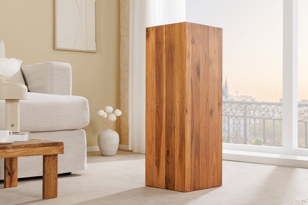 Odkládací panel COLUMNA BROWN 75 CM masiv akácie Nábytek | Doplňkový nábytek | Odkládací stolky