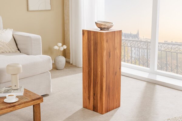 Odkládací panel COLUMNA BROWN 75 CM masiv akácie Nábytek | Doplňkový nábytek | Odkládací stolky