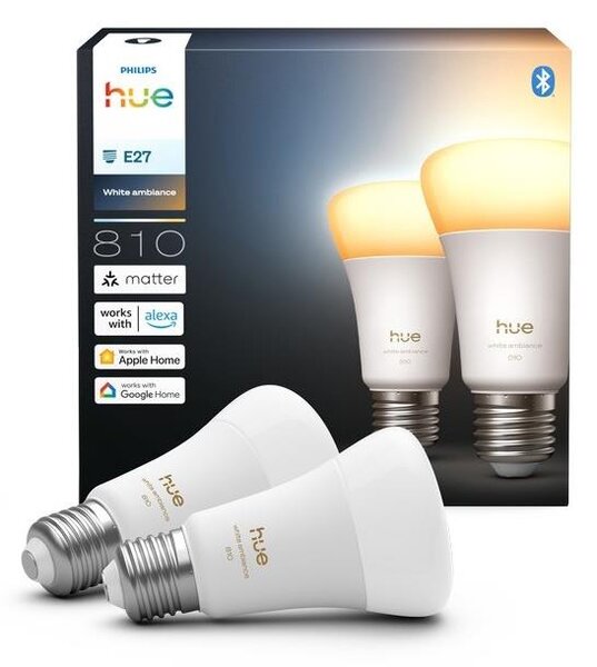 SADA 2x LED Stmív. žárovka Philips Hue WHITE AMBIANCE E27/6W/230V 1000-20000K