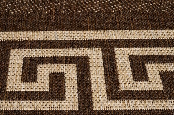 Makro Abra Kusový koberec venkovní Sisal CORDA 1016 1 333 hnědý béžový Rozměr: 60x200 cm