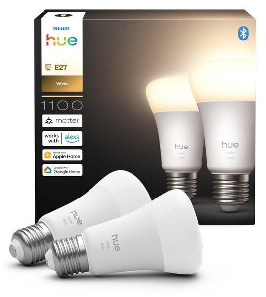 SADA 2x LED Stmívatelná žárovka Philips Hue WHITE E27/9,5W/230V 2700K
