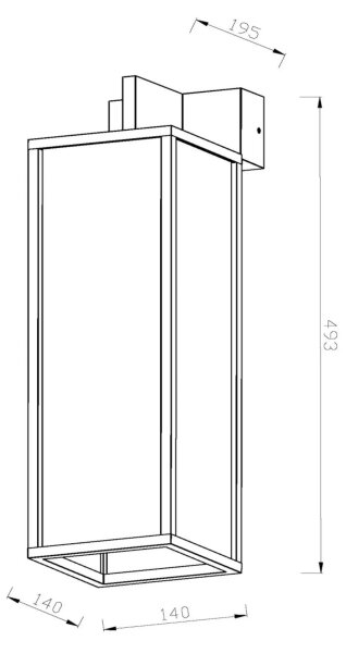 Lucide 27806/01/30- Venkovní nástěnné svítidlo LAURENS 1xE27/40W/230V IP54 černá