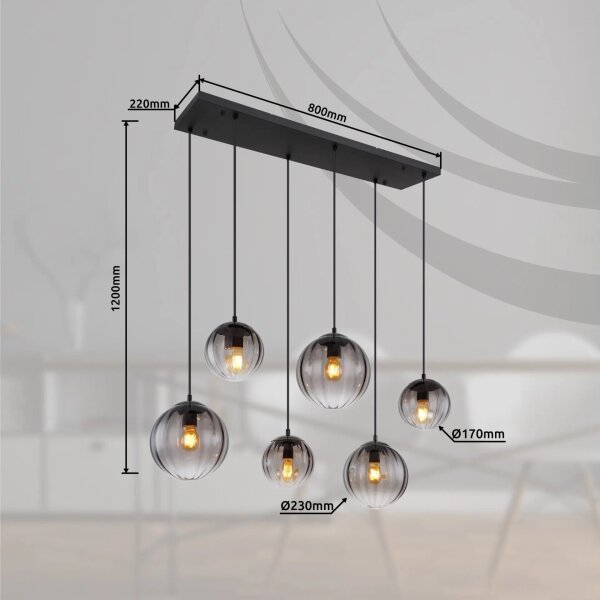 Globo 15216-6 - Lustr na lanku DALLERTA 6xE27/60W/230V