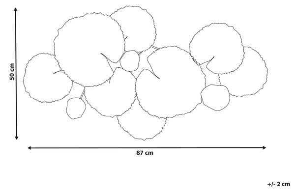 Závěsná ozdoba FRANCIUM Kov 50 cm Pestrá