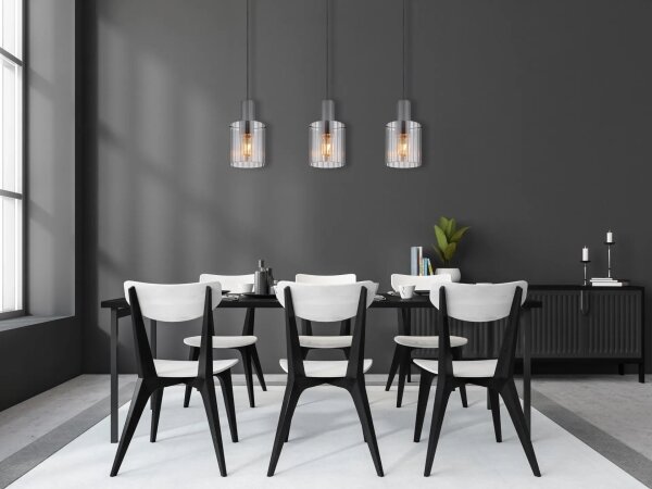 Globo 15904-3H - Lustr na lanku TULIVAR 3xE27/40W/230V šedá