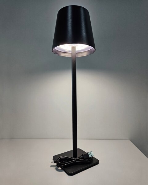 LED Stmívatelná dotyková stolní lampa LED/5W/5V USB 1200 mAh černá