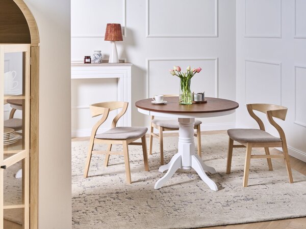 Jídelní stůl AKRON Hnědý jasan 100 cm 100 cm Dřevo