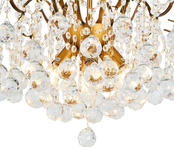 Brilagi - Přisazený lustr CRYSTAL 6xE14/60W/230V bronzová