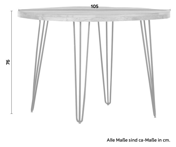 JÍDELNÍ STŮL, mangové dřevo, přírodní barvy, 105/105/76 cm Zandiara - Jídelní stoly