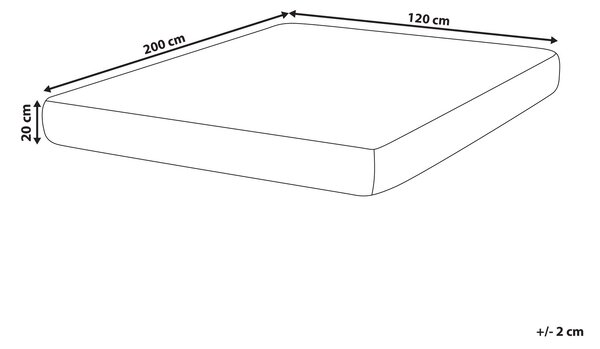 Latexová matrace s taštičkovými pružinami LATEX HYBRID 7 PLUS H2/3 středně tvrdá 120 x 200 cm