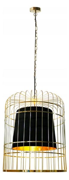 Lustr na řetězu LONGIS 2xE27/60W/230V pr. 60 cm zlatá/černá