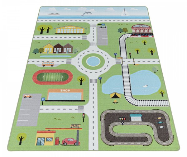 Ayyildiz, Dětský kusový koberec Play 2902 green, 80x120, zelená, dětský pokoj
