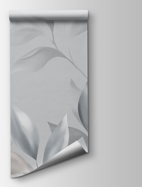 Fototapeta - Elegantní tanec listů na jemném pozadí, Fototapety s listy, Populární fototapety - Tapeko.co.cz