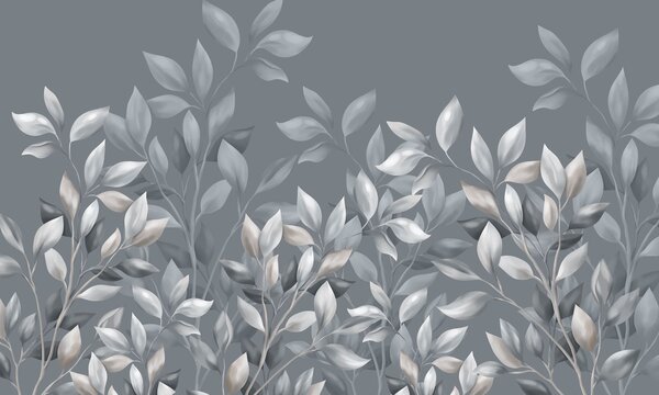 Fototapeta - Elegantní listy na jemném pozadí, Přírodní fototapety, Populární fototapety - Tapeko.co.cz