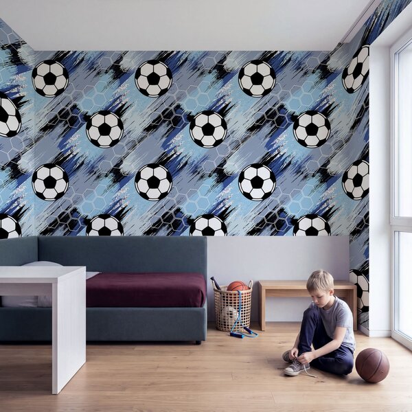 Fototapeta Vzory fotbalových míčů, Fotbalové fototapety, Populární fototapety - Tapeko.co.cz