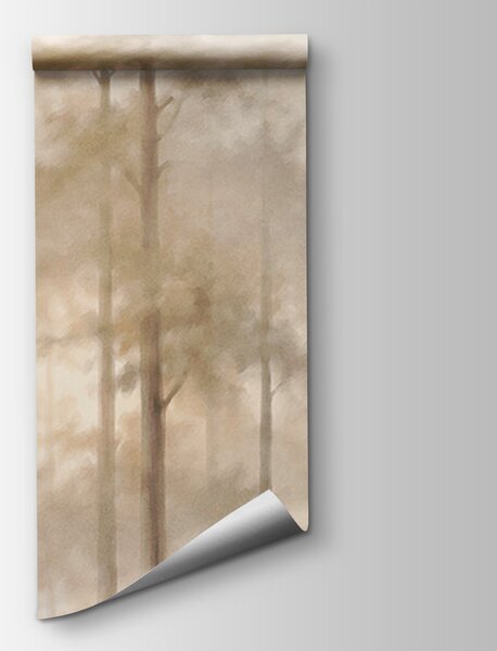 Fototapeta Zamlžený les se stromy, Lesní fototapety, Populární fototapety - Tapeko.co.cz