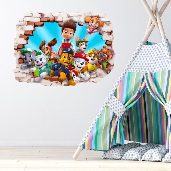 Samolepka na zeď "PAW Patrol" 80x60 cm