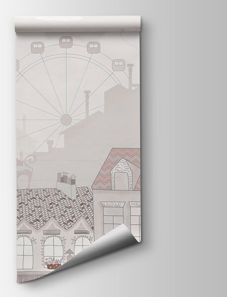 Fototapeta Město s mnoha budovami a věží, Fototapeta s panoramatem města, Populární fototapety - Tapeko.co.cz