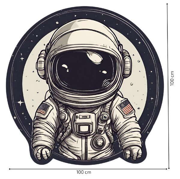 PIPPER. Kruhová samolepka na zeď "Astronaut" Velikost: 60cm