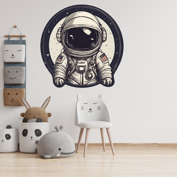 PIPPER. Kruhová samolepka na zeď "Astronaut" Velikost: 60cm